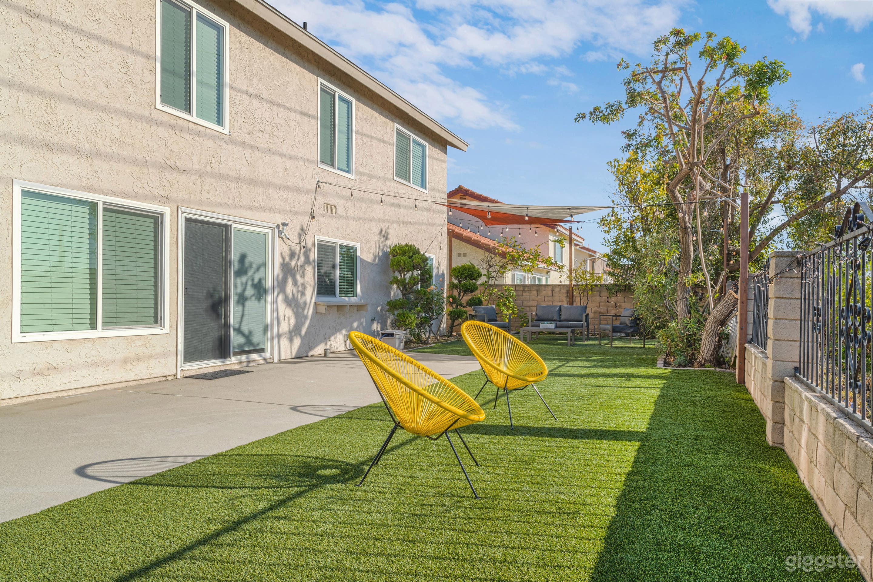 Backyard daytime view.