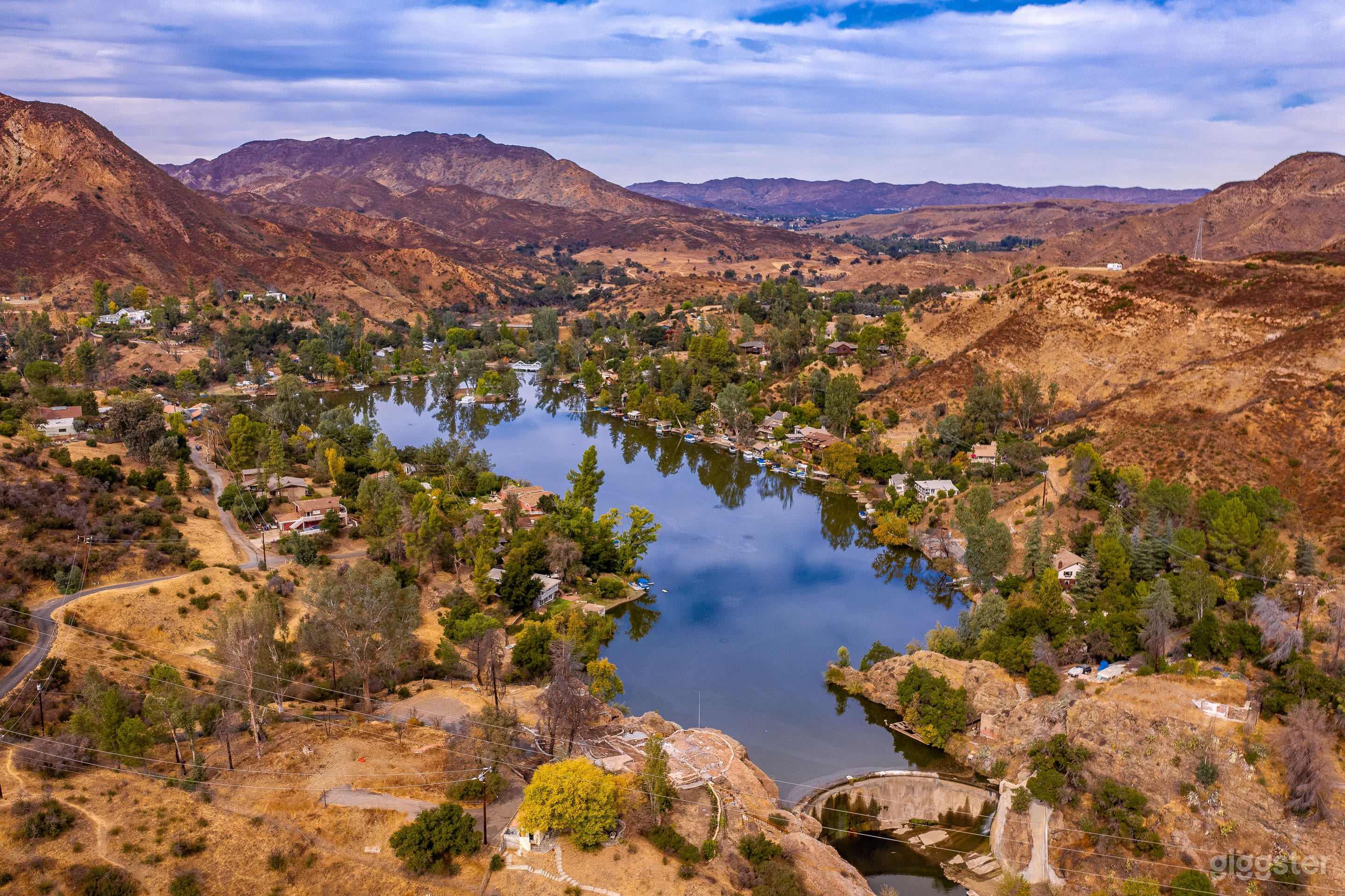 Aerial view of Malibou Lake