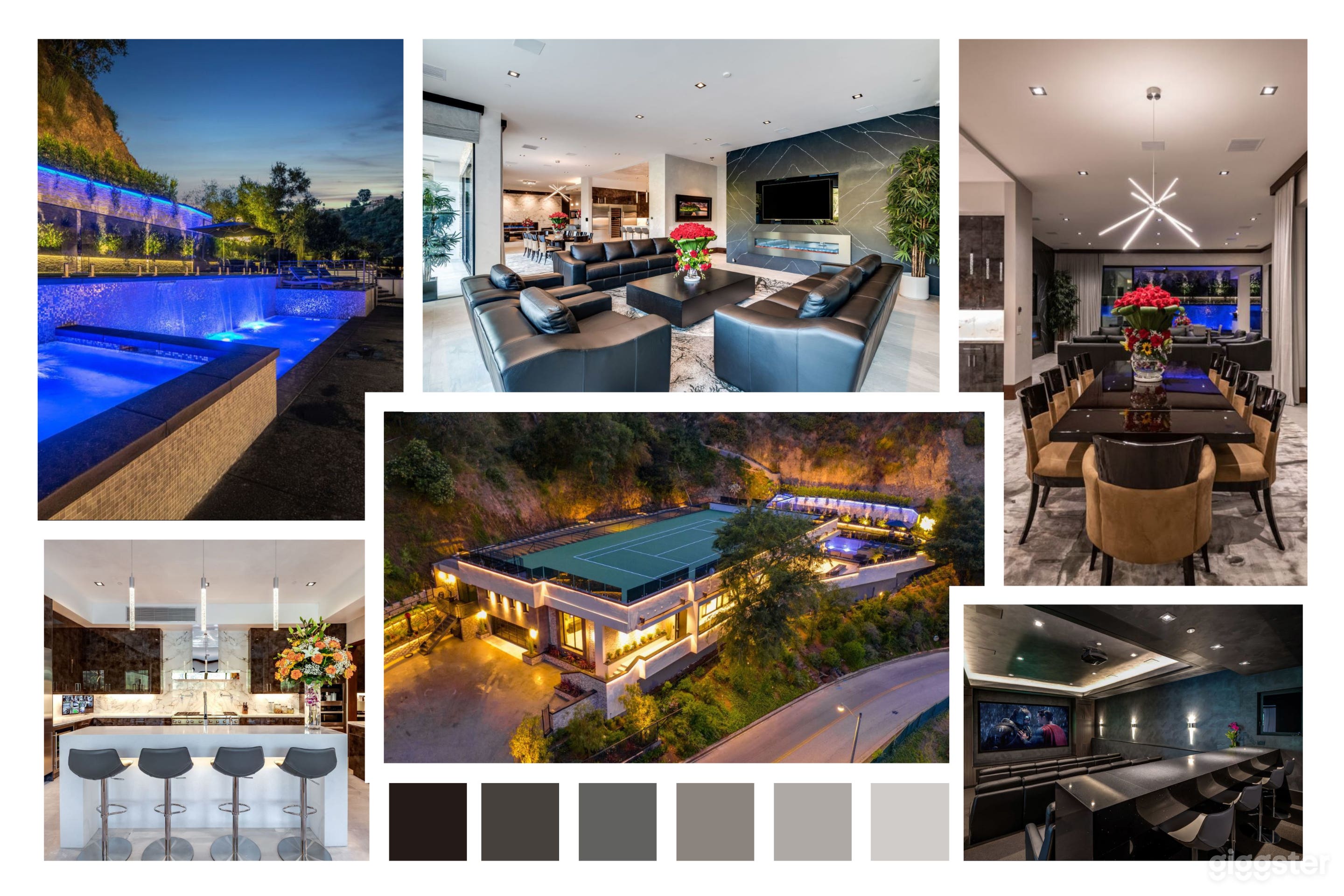 MIDNIGHT LUXE: NEON POOL, THEATER &amp; HILLSIDE GLAM Photo 1