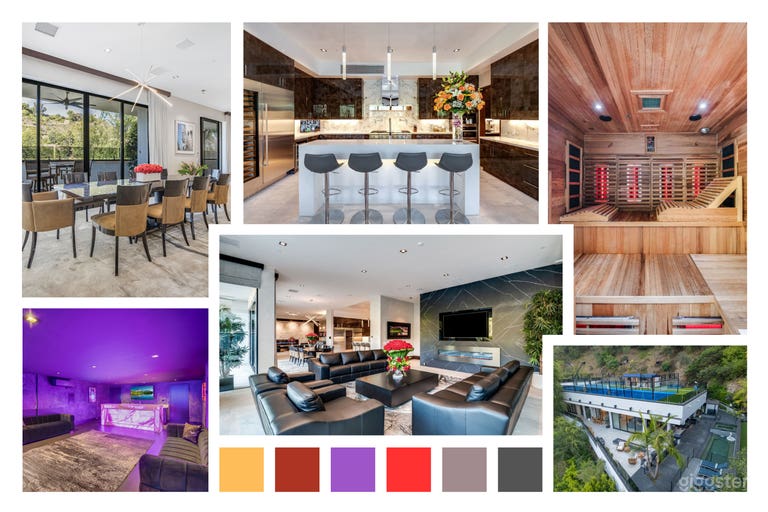  MIDNIGHT LUXE: NEON POOL, THEATER & HILLSIDE GLAM 