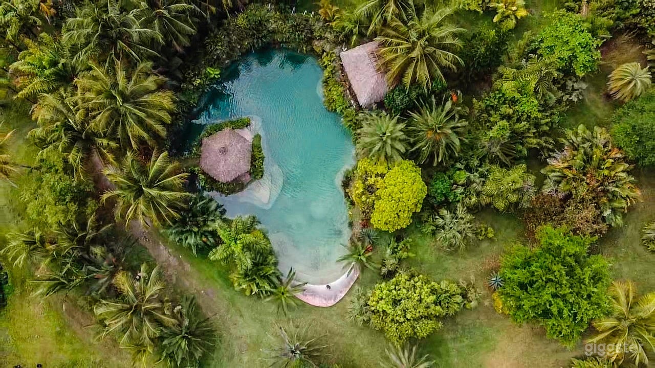 Tropical Paradise lagoons, waterfalls, tiki huts Photo 1