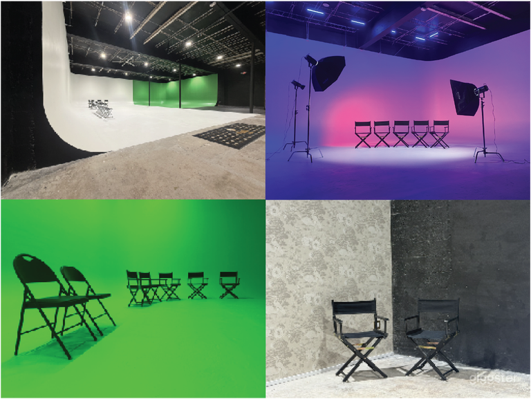 24/7 XXL Pro Studio w/ White & Green Cyc Wall + Grid Ceiling 
