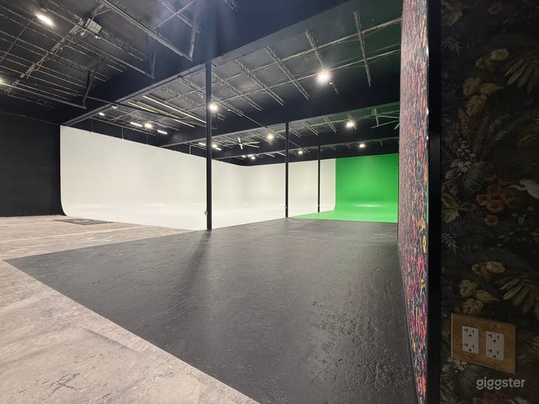  24/7 XXL Pro Studio w/ White & Green Cyc Wall + Grid Ceiling 
