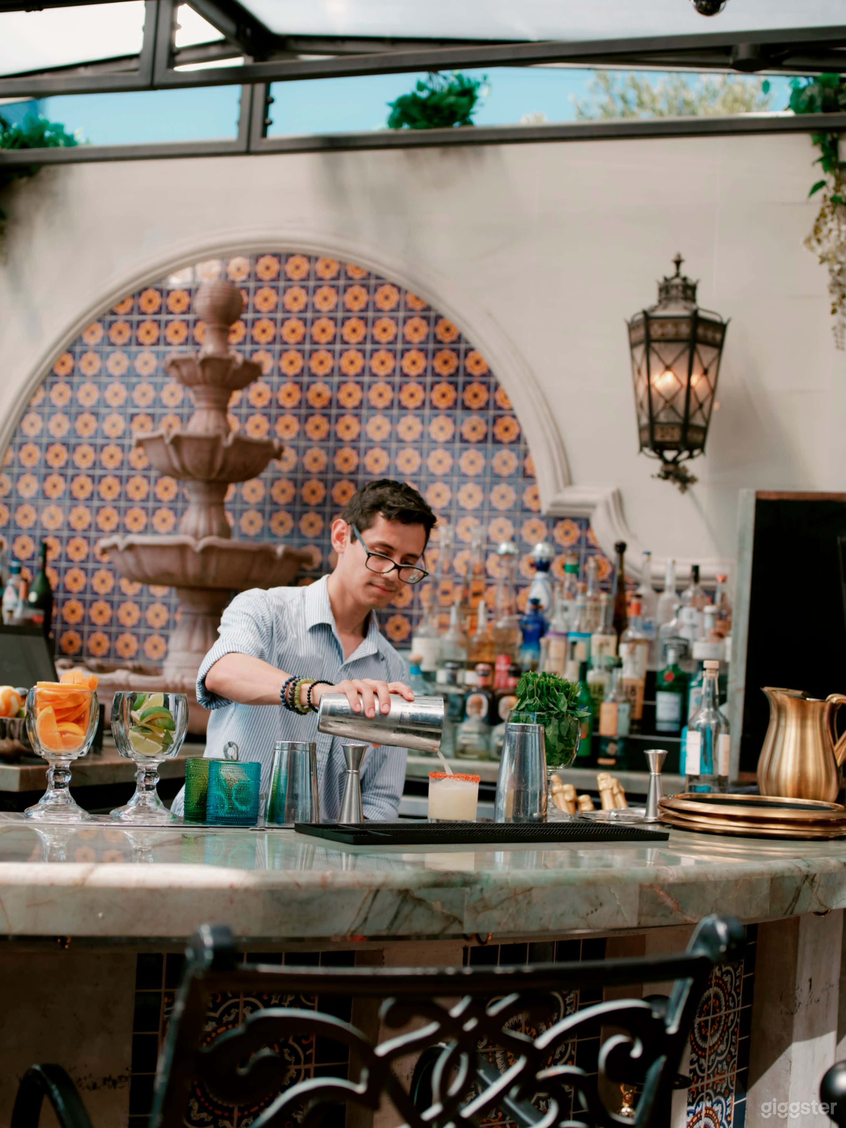 Coastal Elegance Meets DTLA Skyline Breezy Gazebo Bar Photo 2