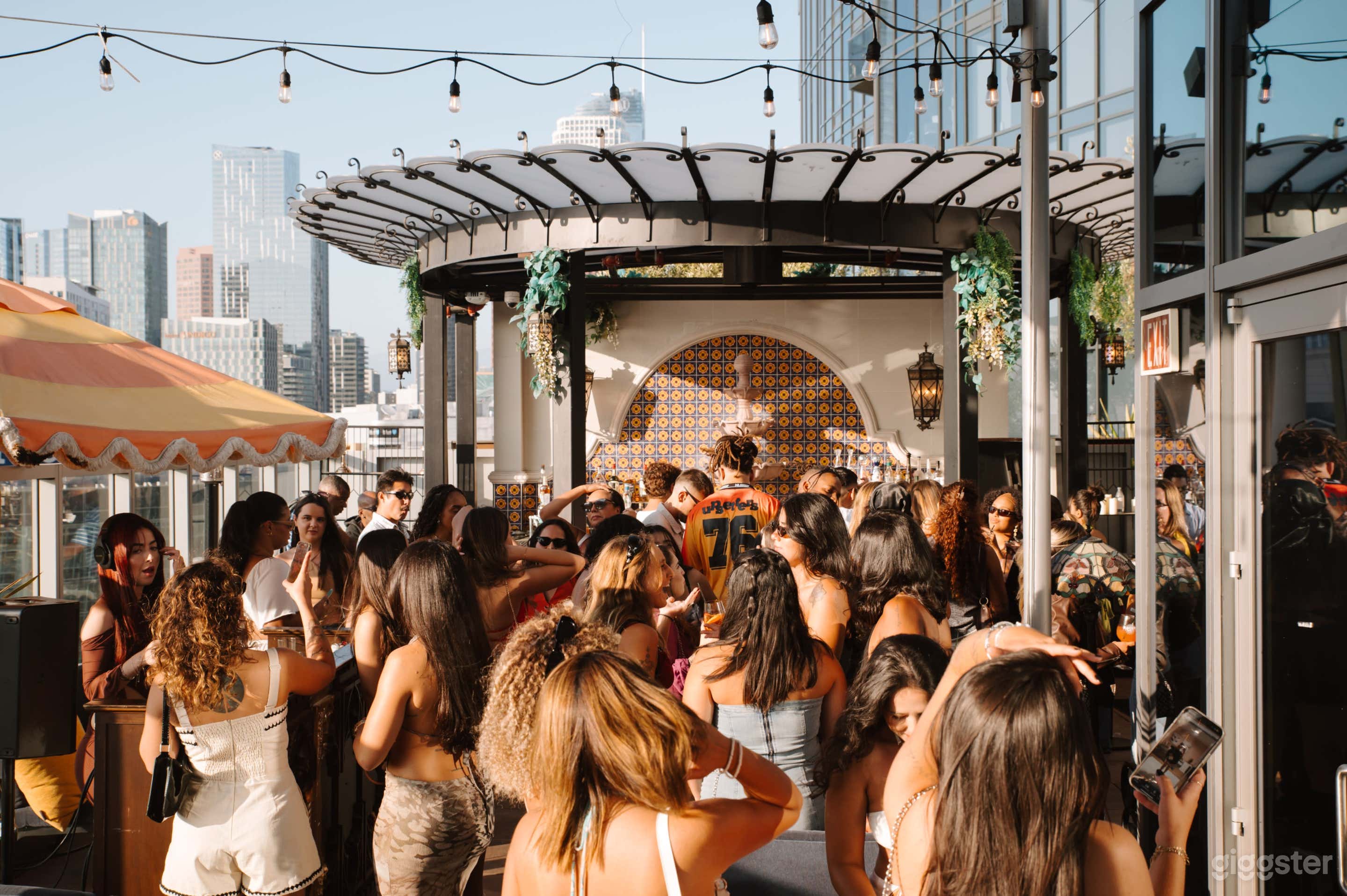 Coastal Elegance Meets DTLA Skyline Breezy Gazebo Bar Photo 3