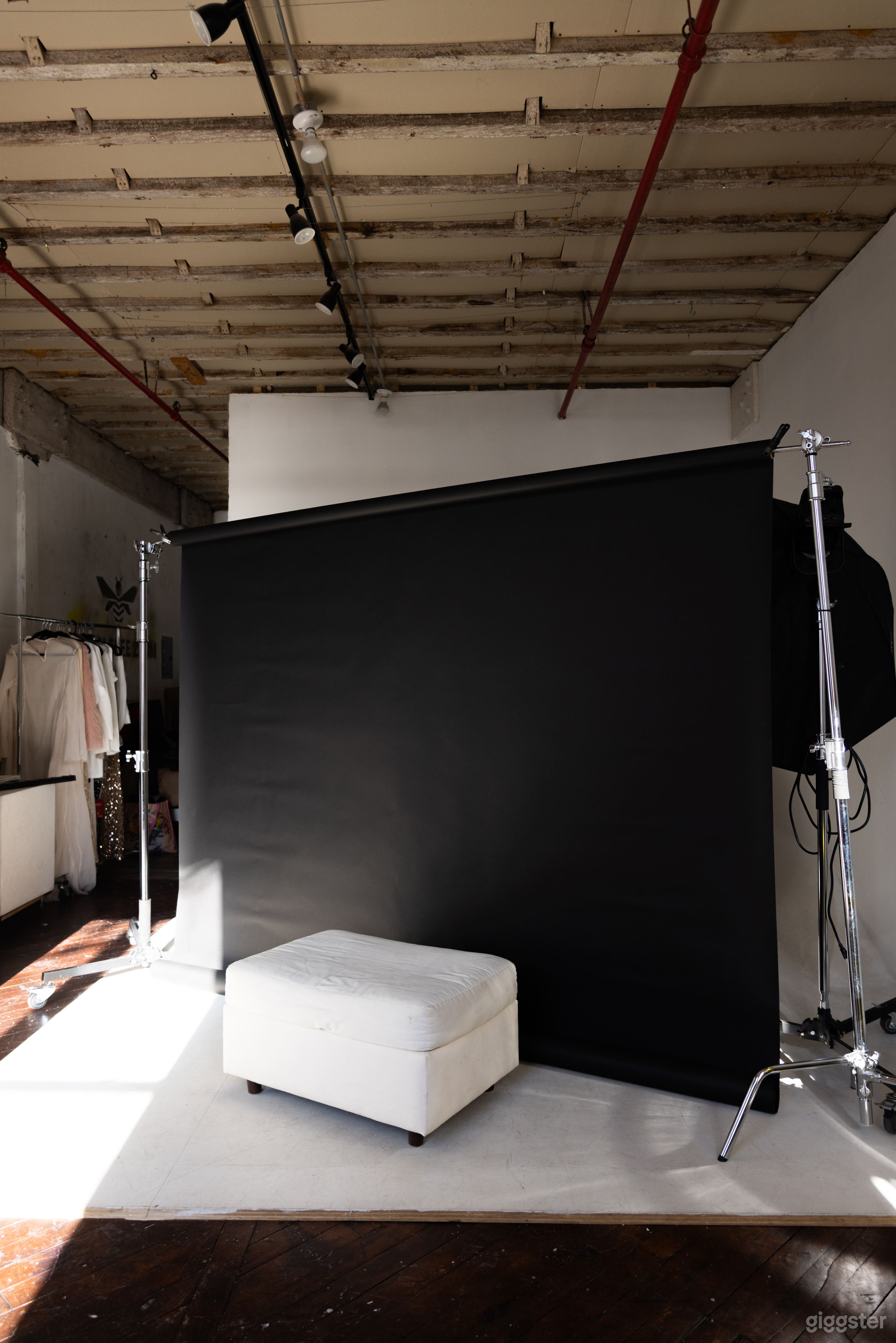 CycWall Studio 750 sq ft space, 12' ceilings, Natural Light Photo 3