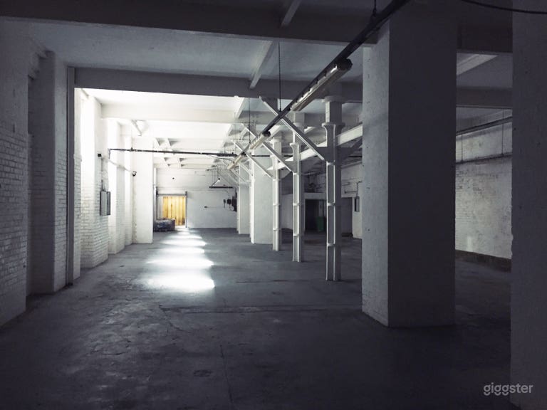  Huge raw and gritty underground factory warehouse 