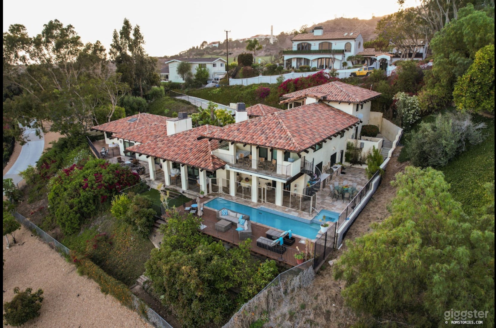 Drone shot of the property.