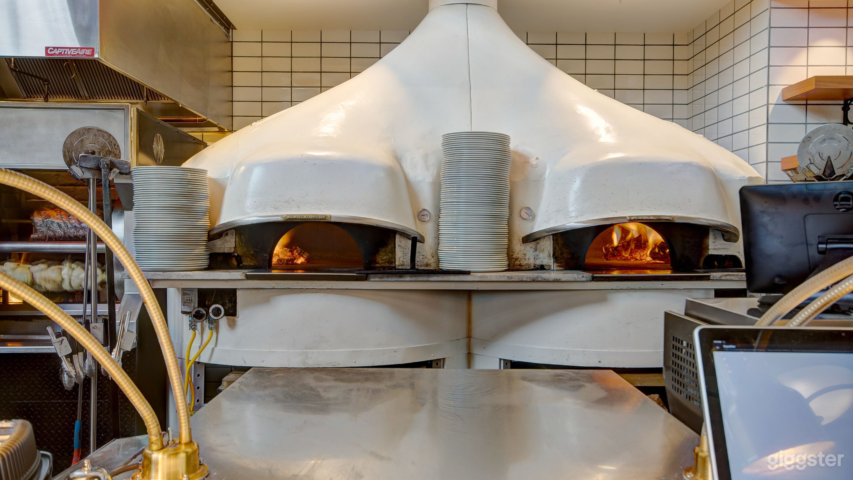 Custom made pizza ovens imported from Naples, Italy.