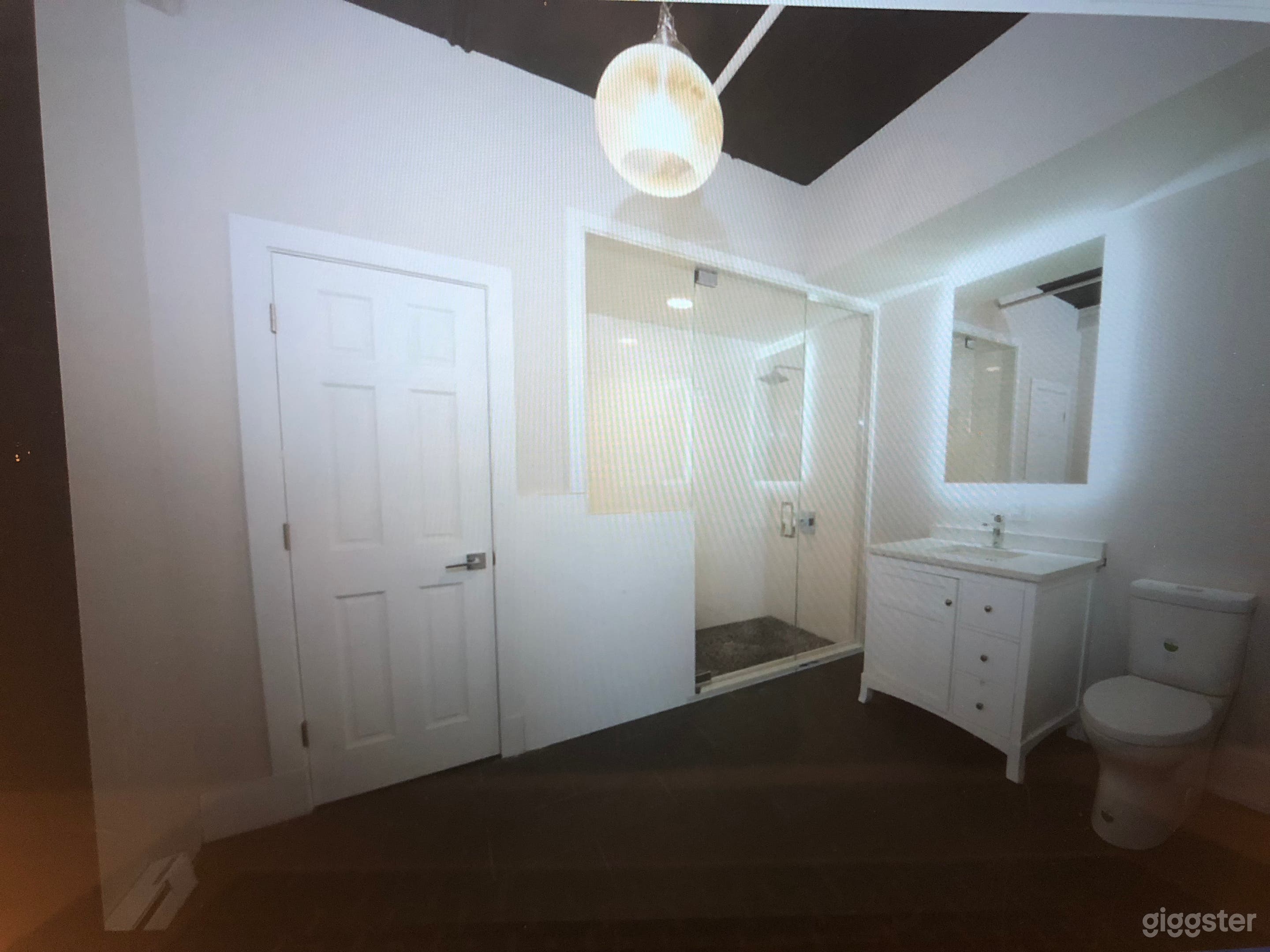 Huge bathrooms with LED mirrors and Large Shower