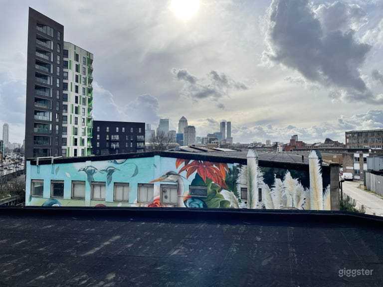  East London rooftop with Canary Wharf views  