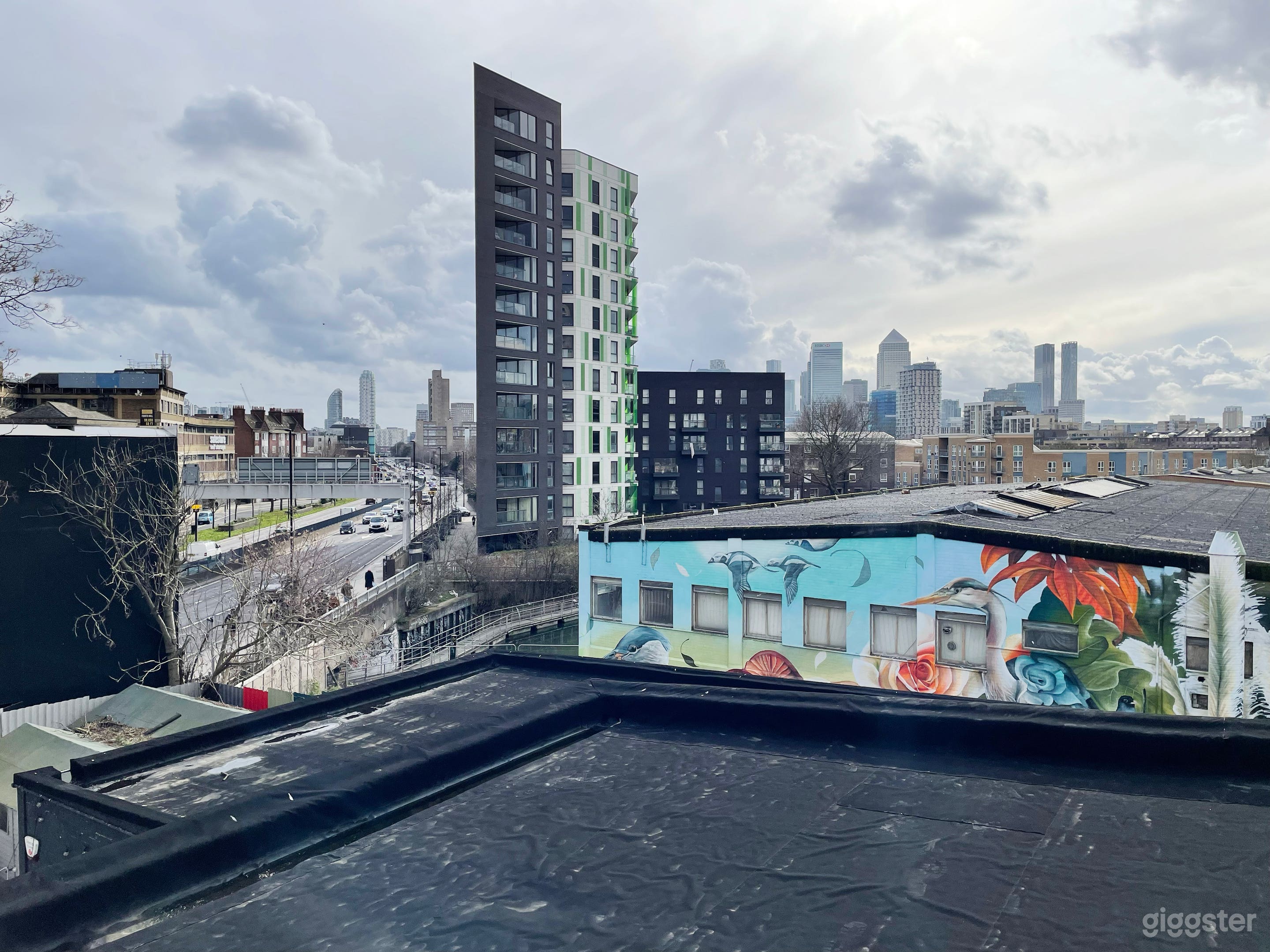 East London rooftop with Canary Wharf views  Photo 4