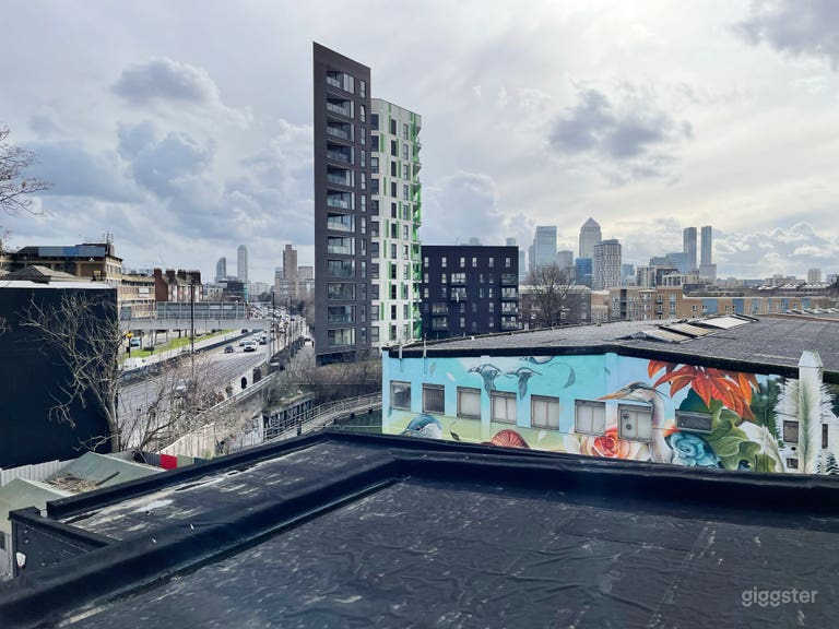  East London rooftop with Canary Wharf views  
