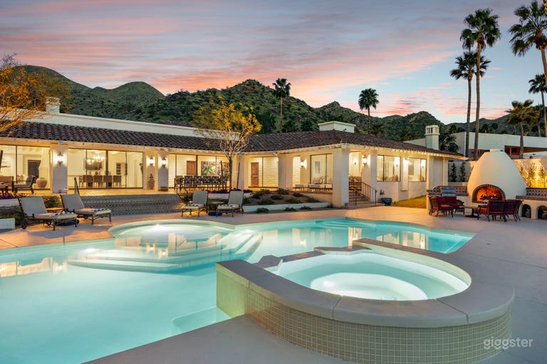  Huge Palm Springs Tennis Estate-Massive Views-Pool 