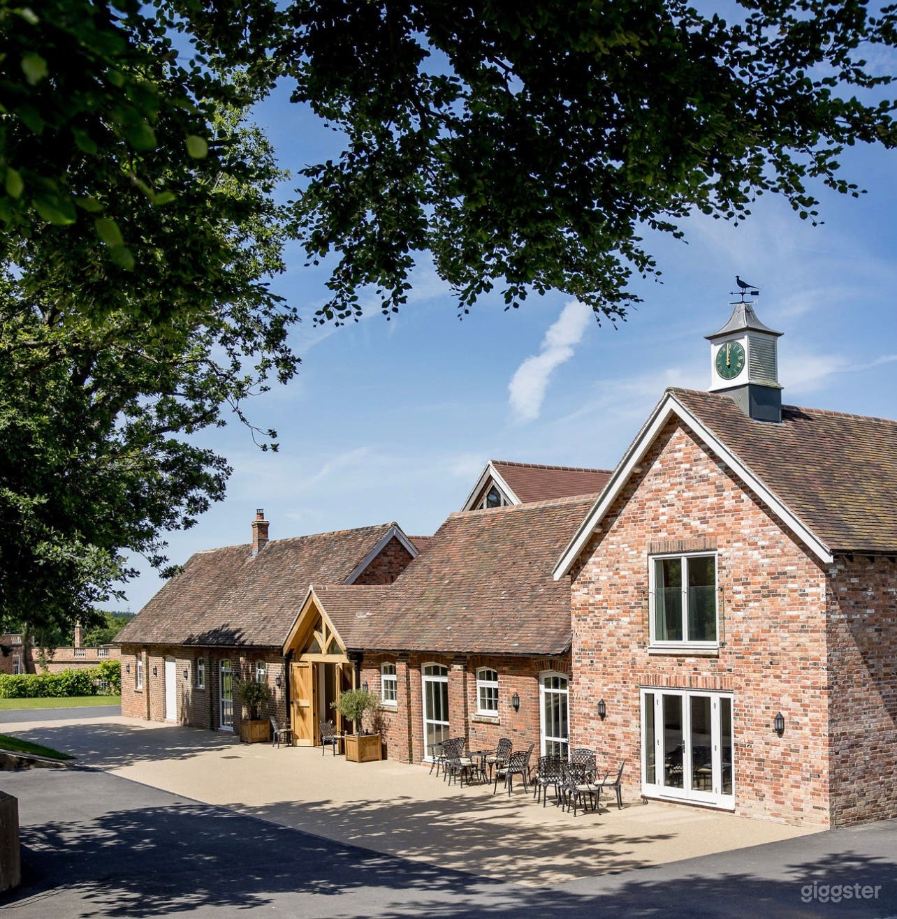 The Grand Oak Hall from the front of the property