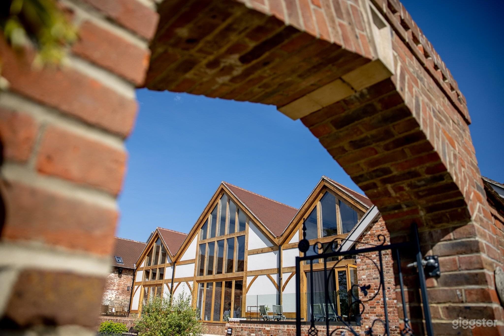 The Grand Oak Hall from the rear of the property