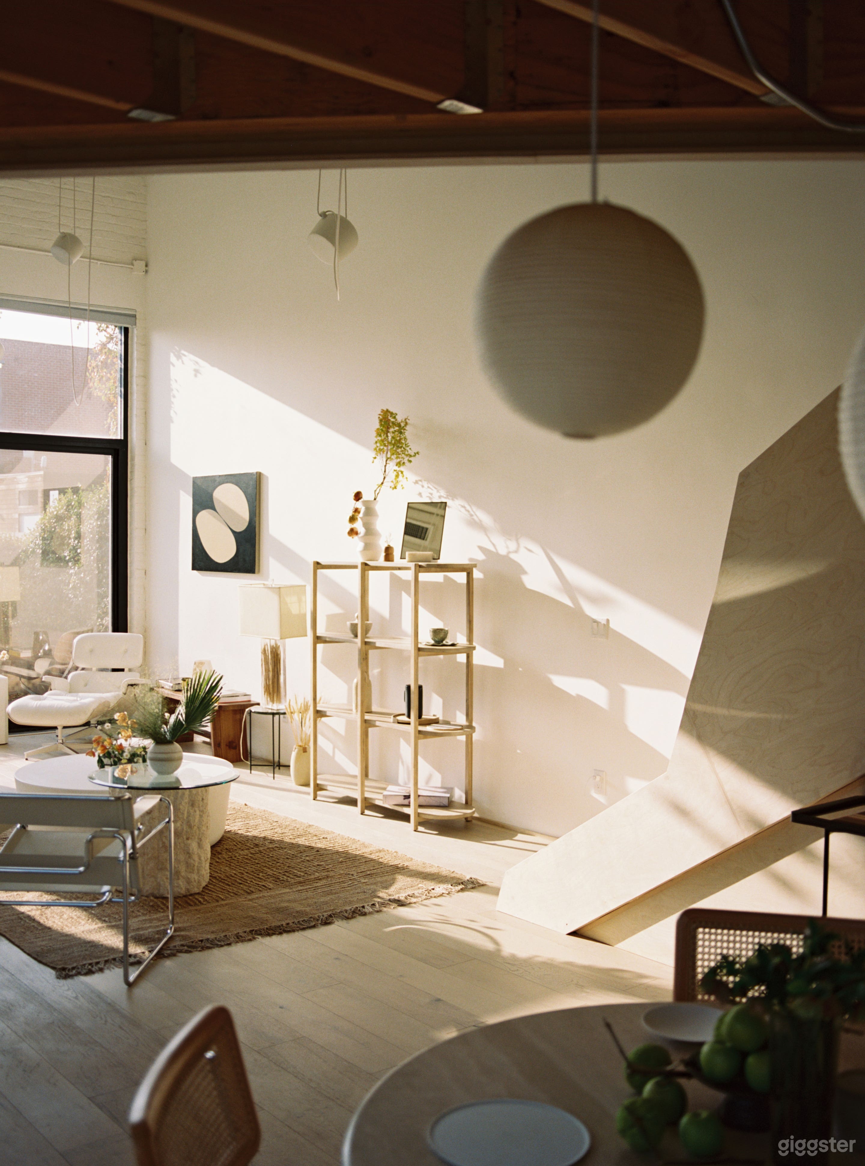 Beautiful light from floor-to-ceiling windows