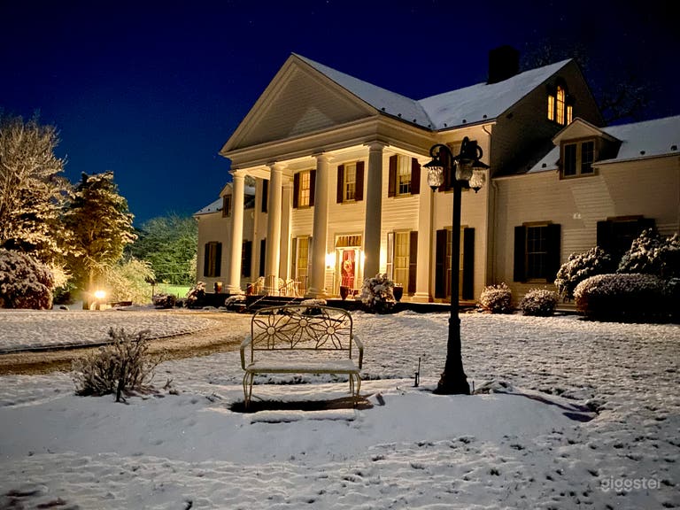  Front of the mansion winter  
