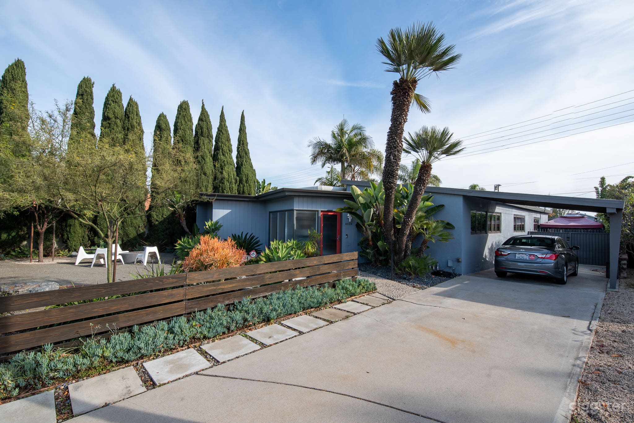 Front Yard - Long Driveway