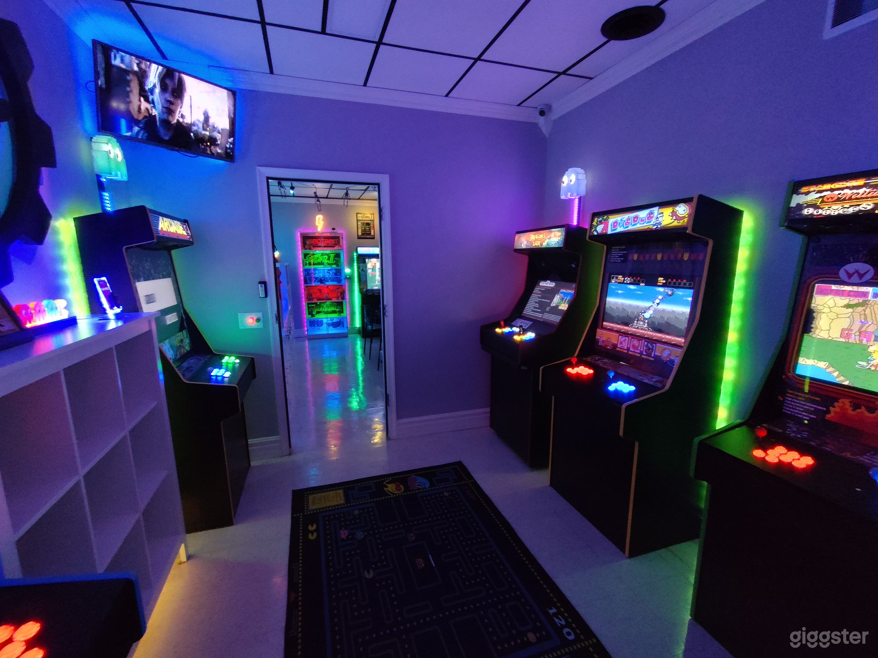 Very colorful arcade games