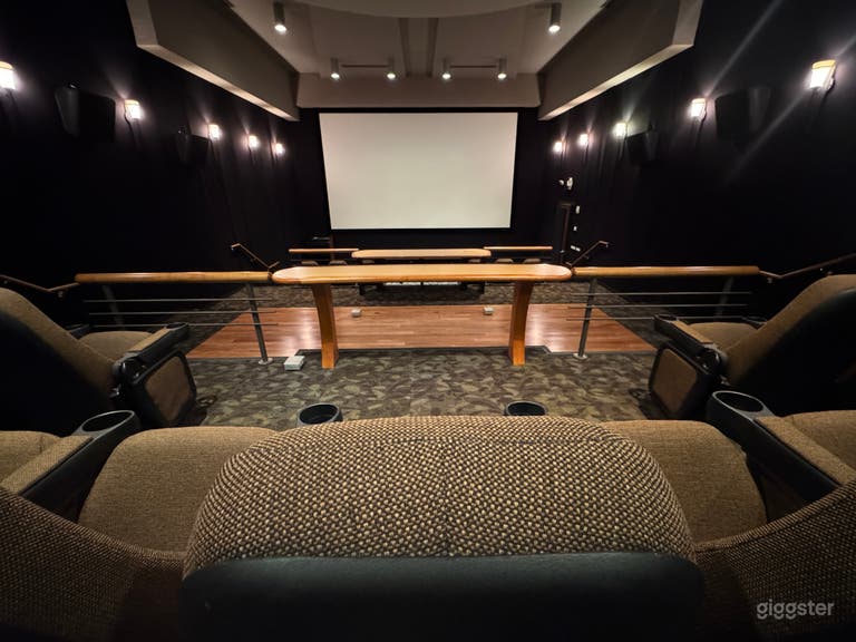  Private Screening Theater with Tiered Seating for Events 