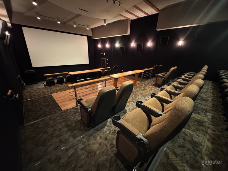  Private Screening Theater with Tiered Seating for Events 
