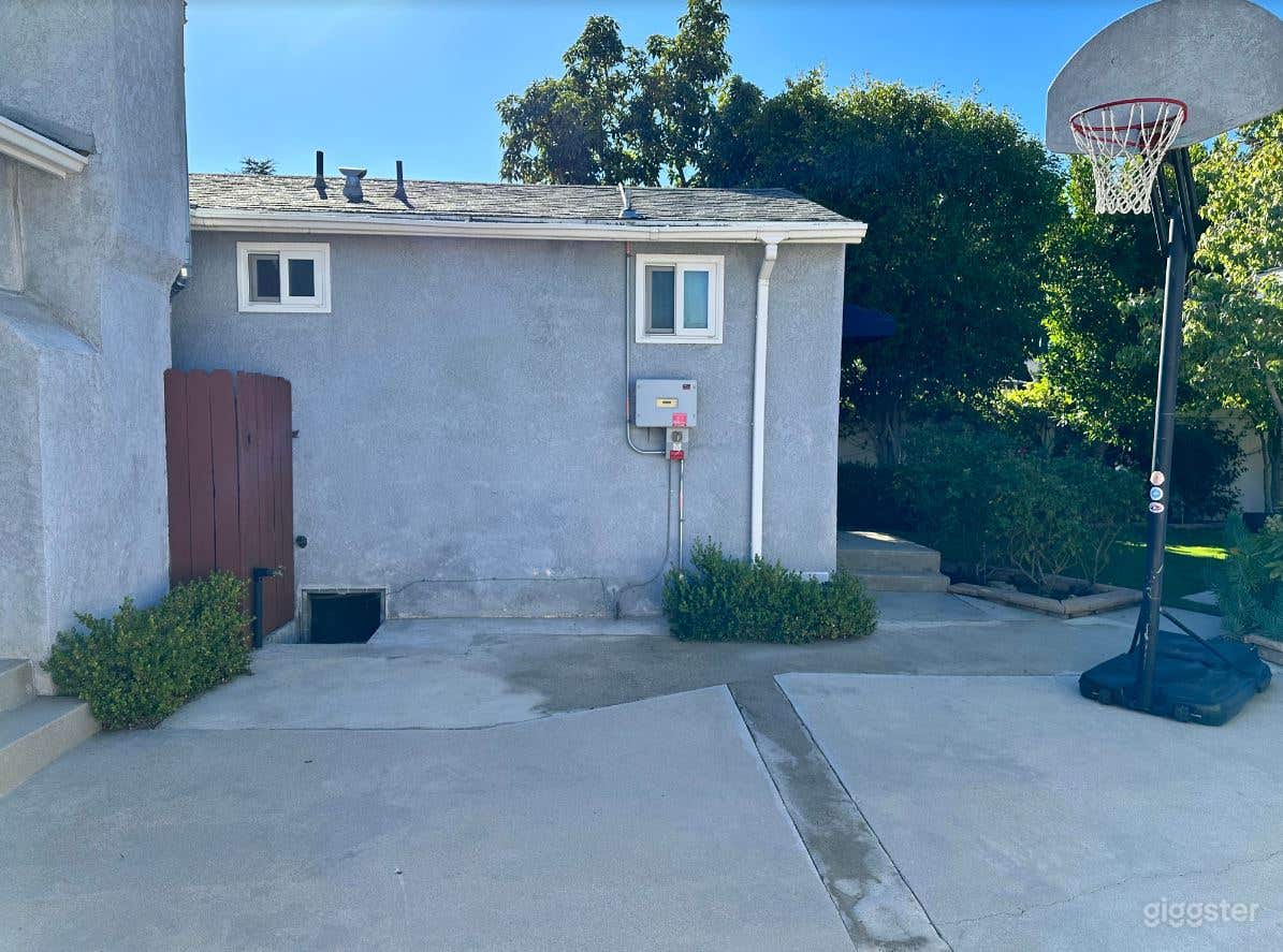 Half Basketball Court in the Backyard Photo 4