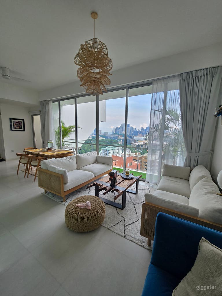  Hermoso Ático Bohemio Minimalista con Vista 