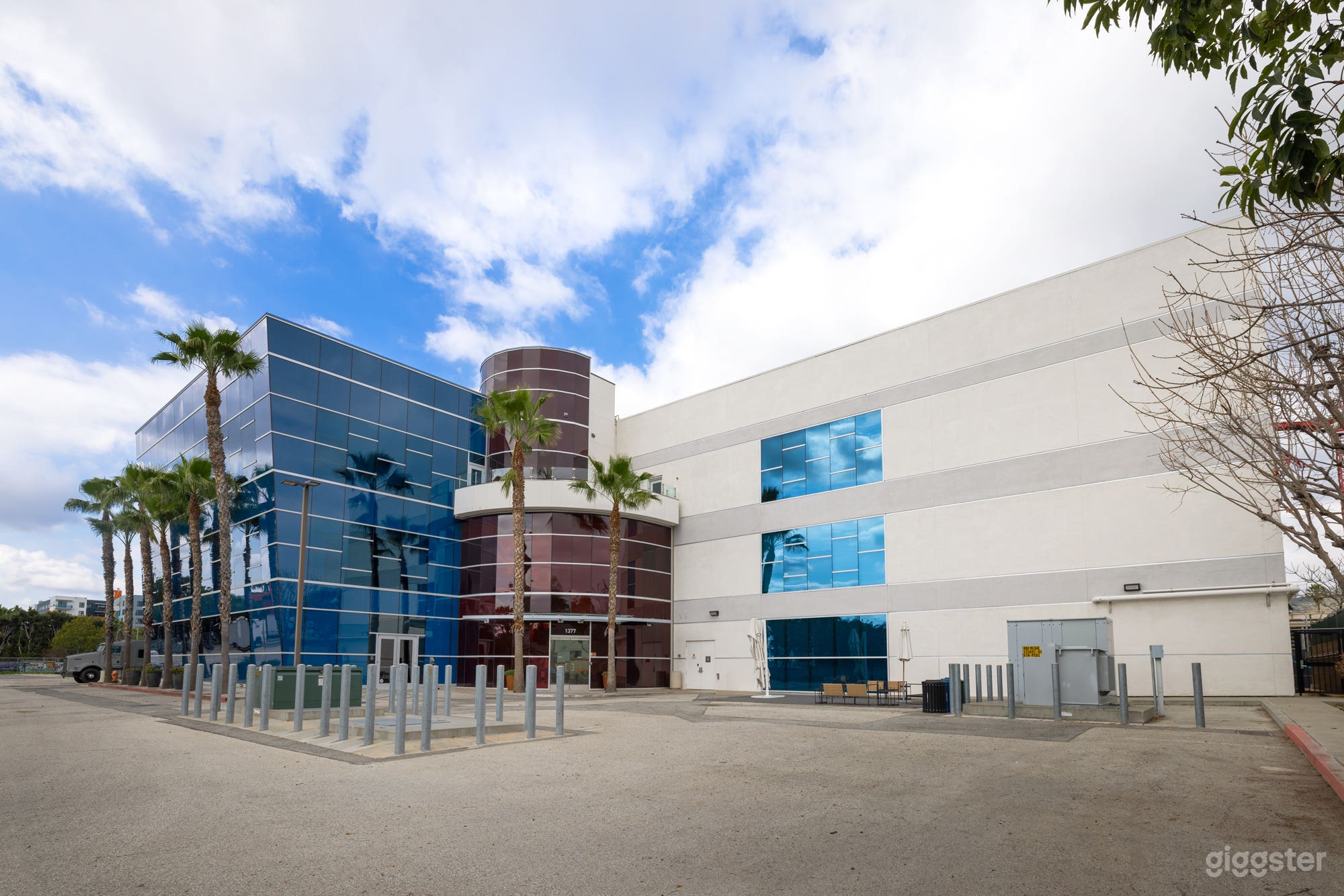 View of front entrance to the building