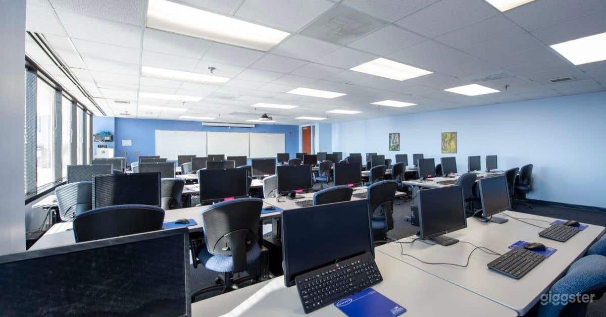 Spacious 32 Person Fully Equipped Computer Lab and Training Room Photo 2