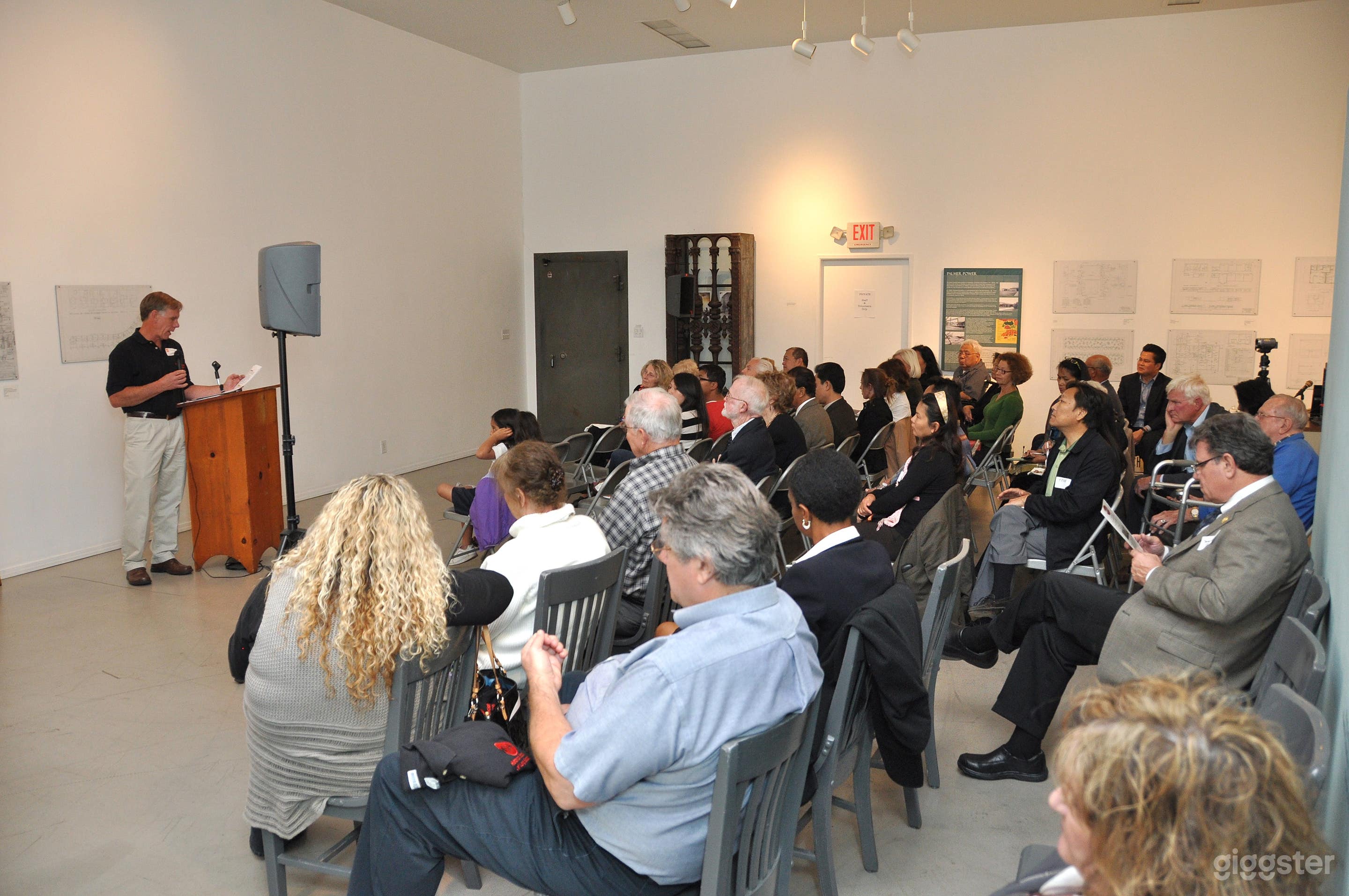 Looking east in main gallery