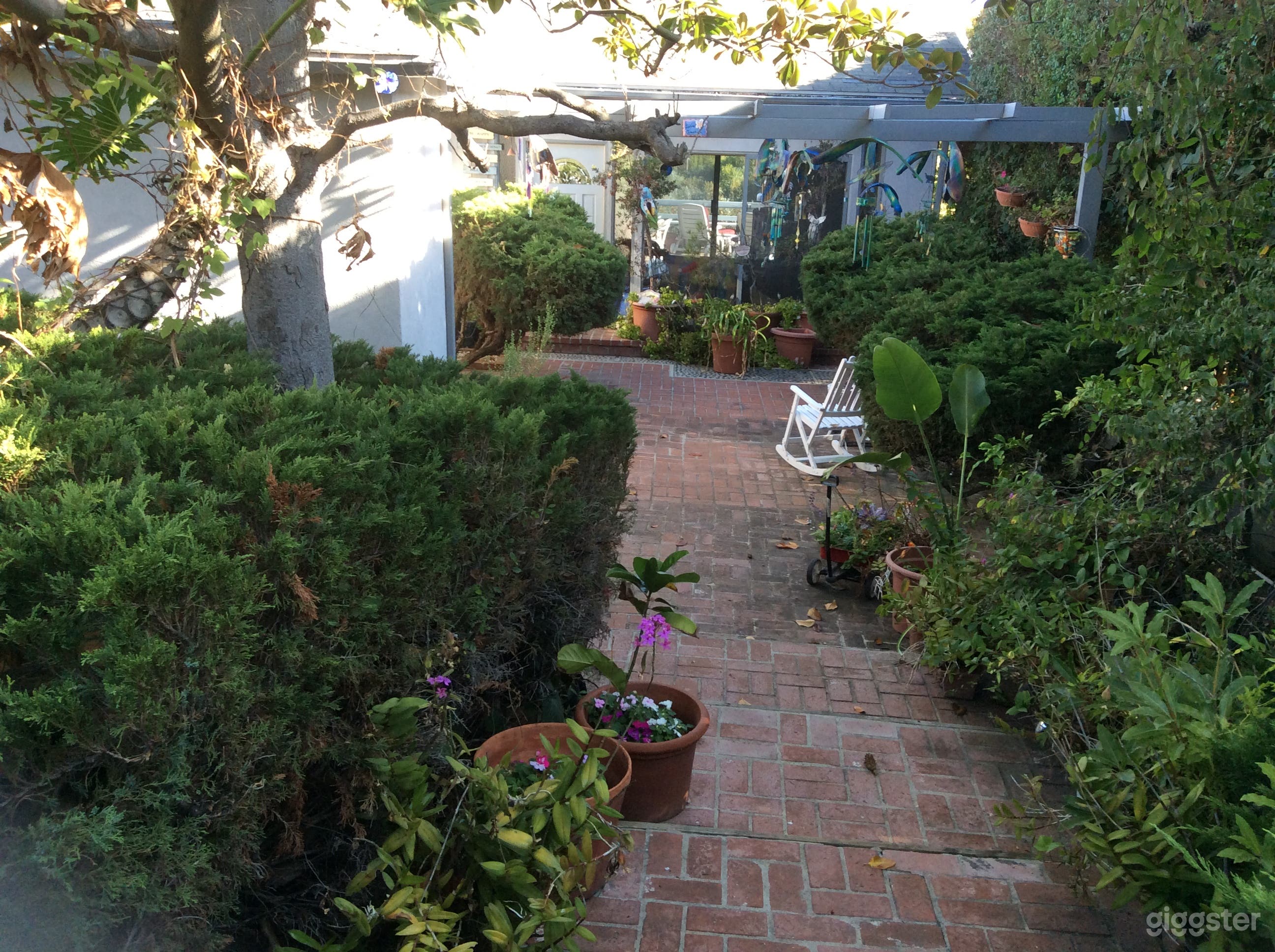 Brick walkway entrance