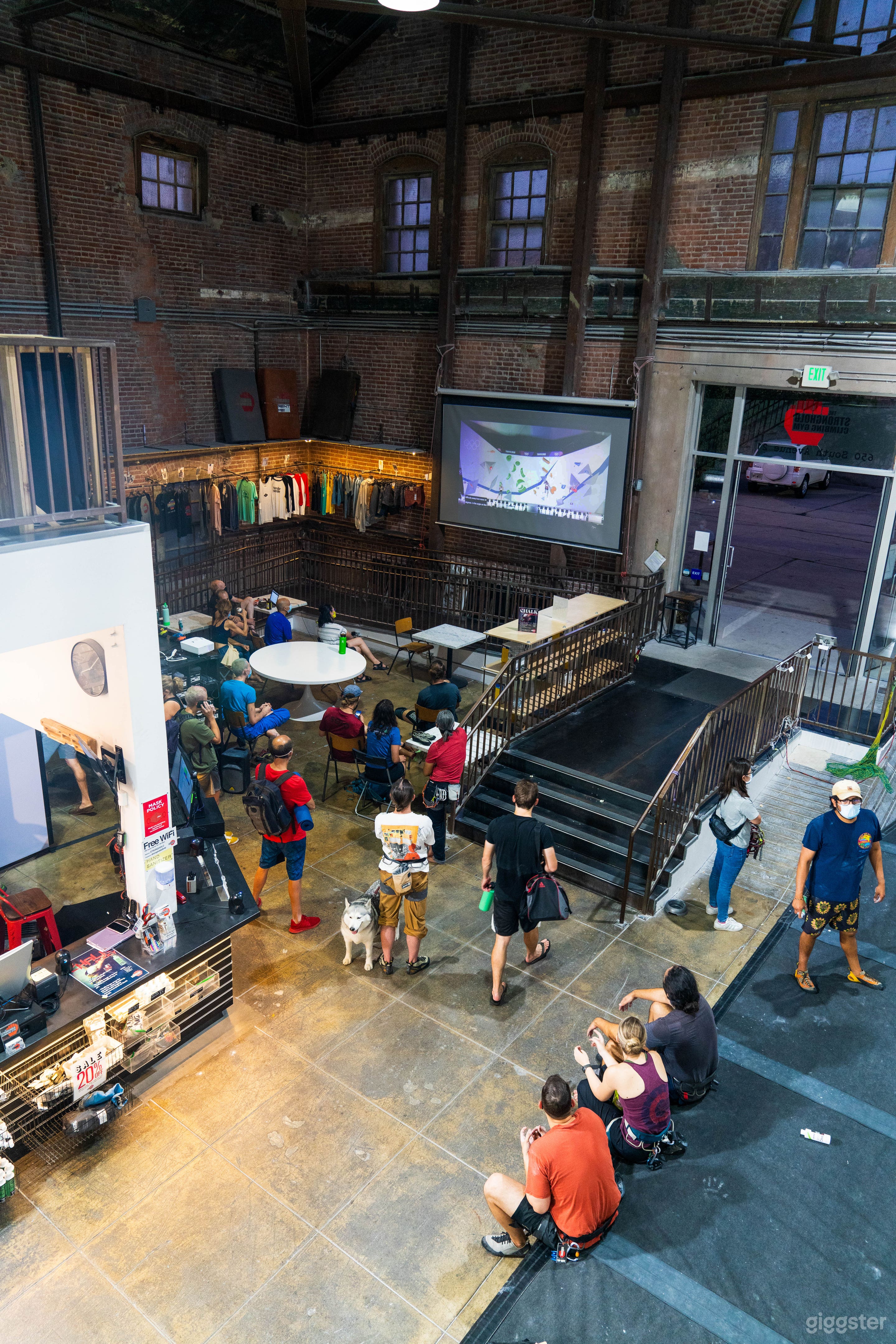 Indoor Rock Climbing Gym in Historical Brick Building Photo 3