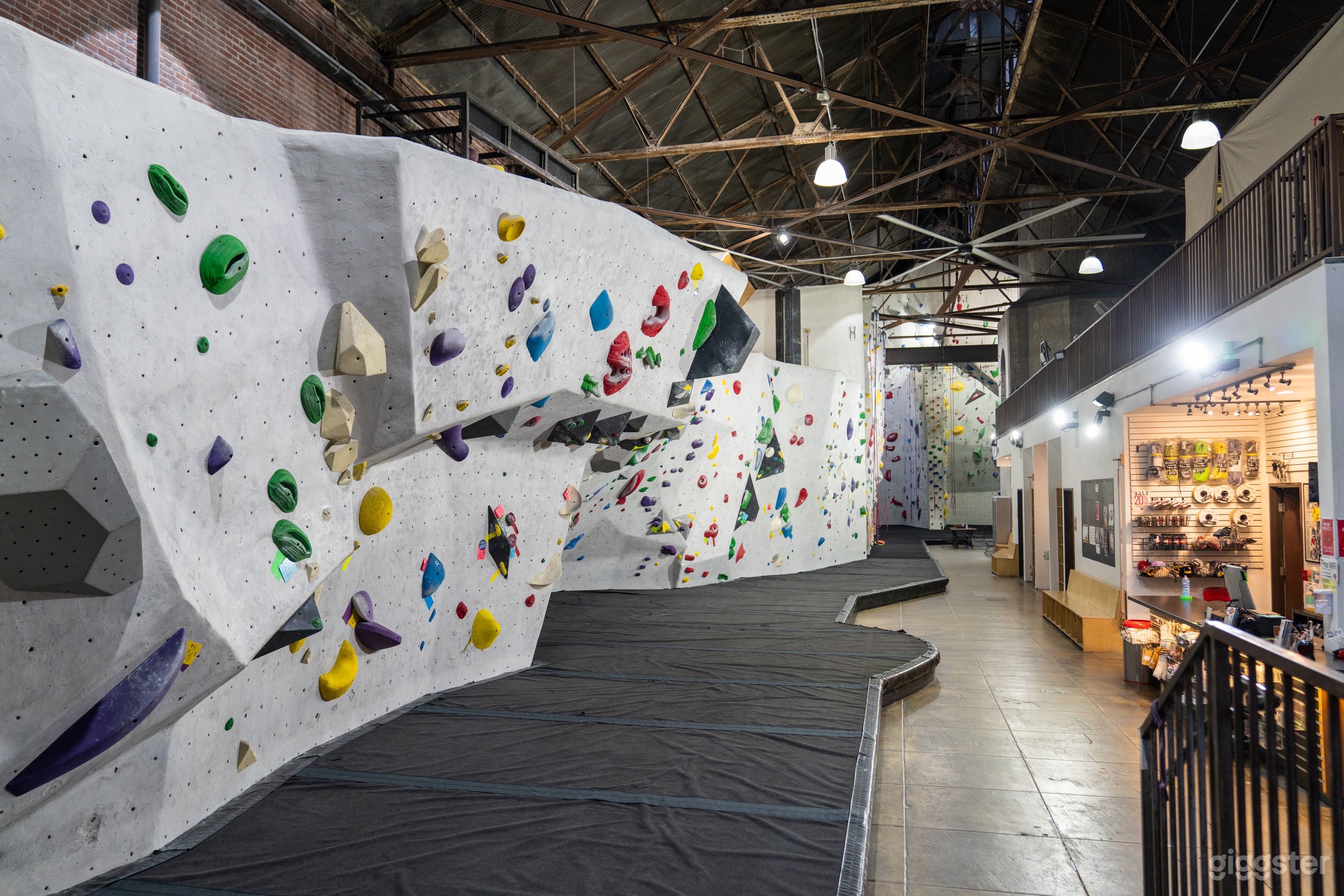 Indoor Rock Climbing Gym in Historical Brick Building Photo 2