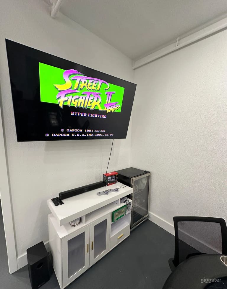  55in tv w/Super Nintendo  