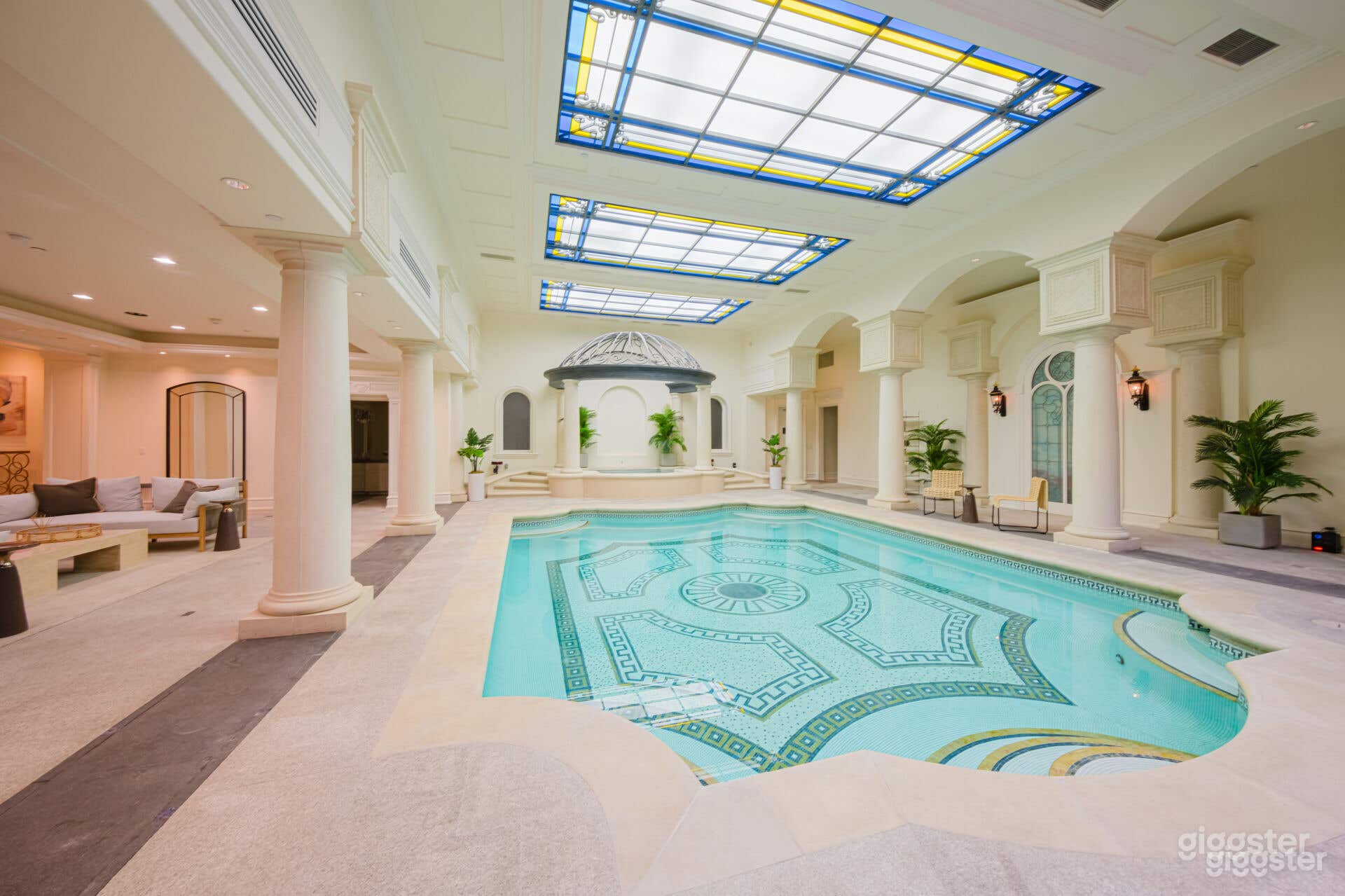 MEDITERRANEAN OPULENCE : MANSION  INDOOR POOL Photo 3