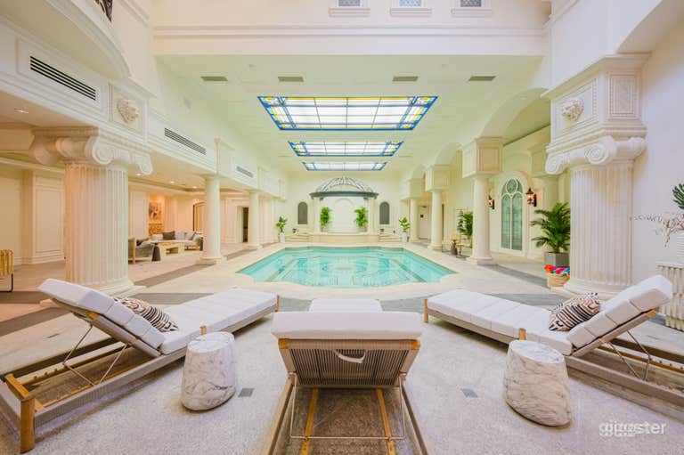  MEDITERRANEAN OPULENCE : MANSION  INDOOR POOL 