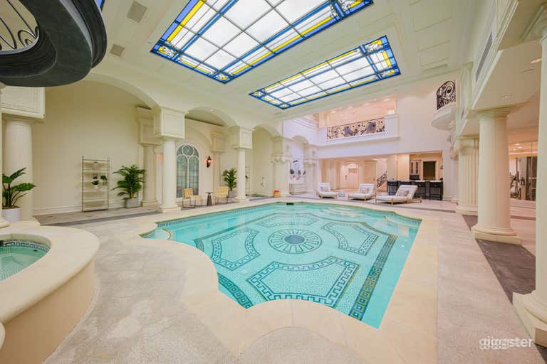  MEDITERRANEAN OPULENCE : MANSION  INDOOR POOL 