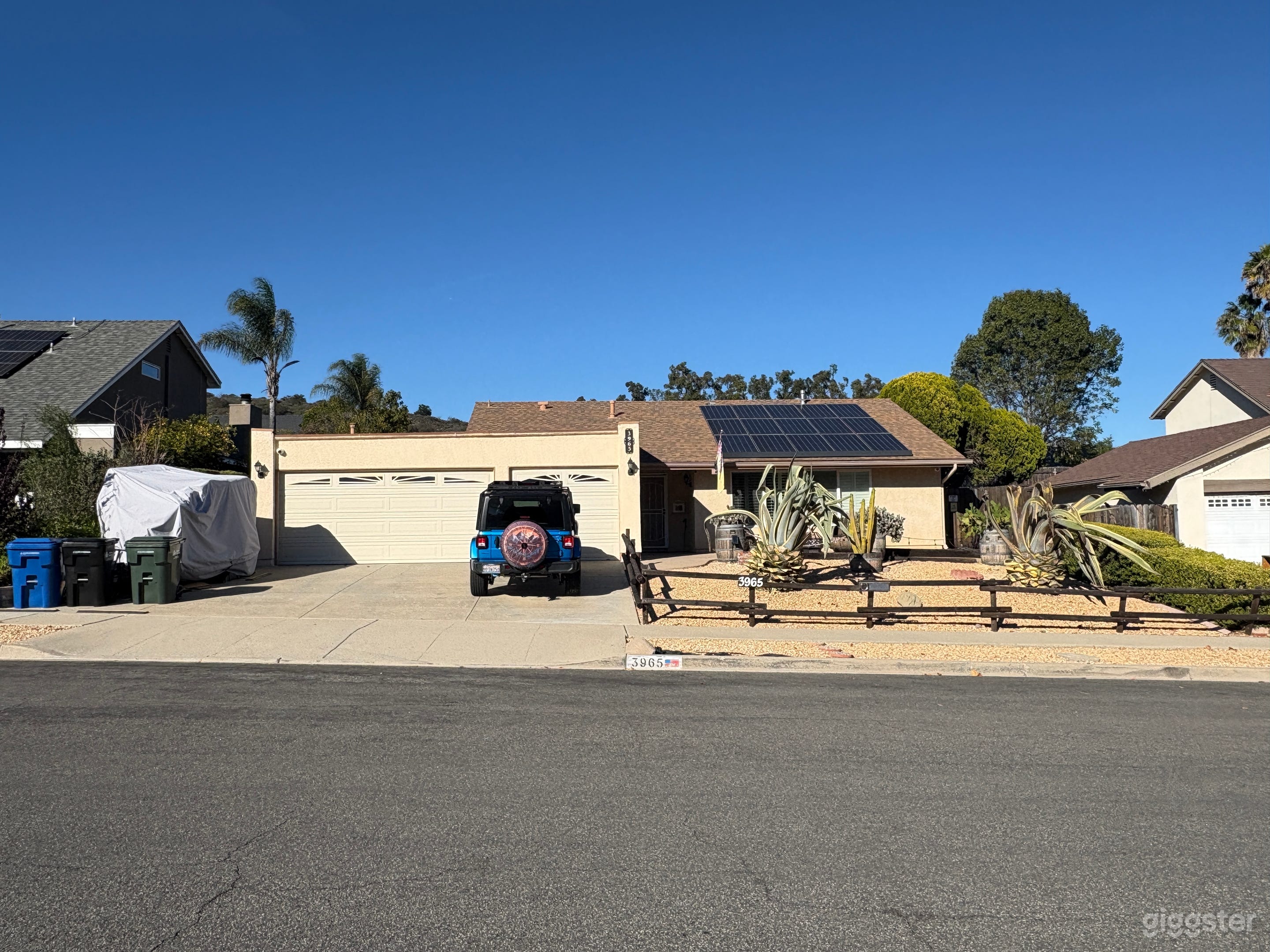 4 bedroom and 2 bathroom home with front and rear patios, including BBQ, directly across from Hickory Park.