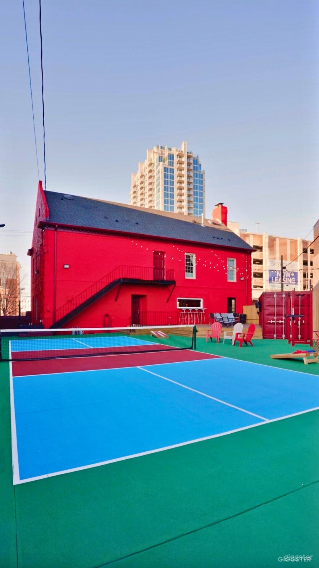Pickleball Court in Vibrant Backyard Photo 2