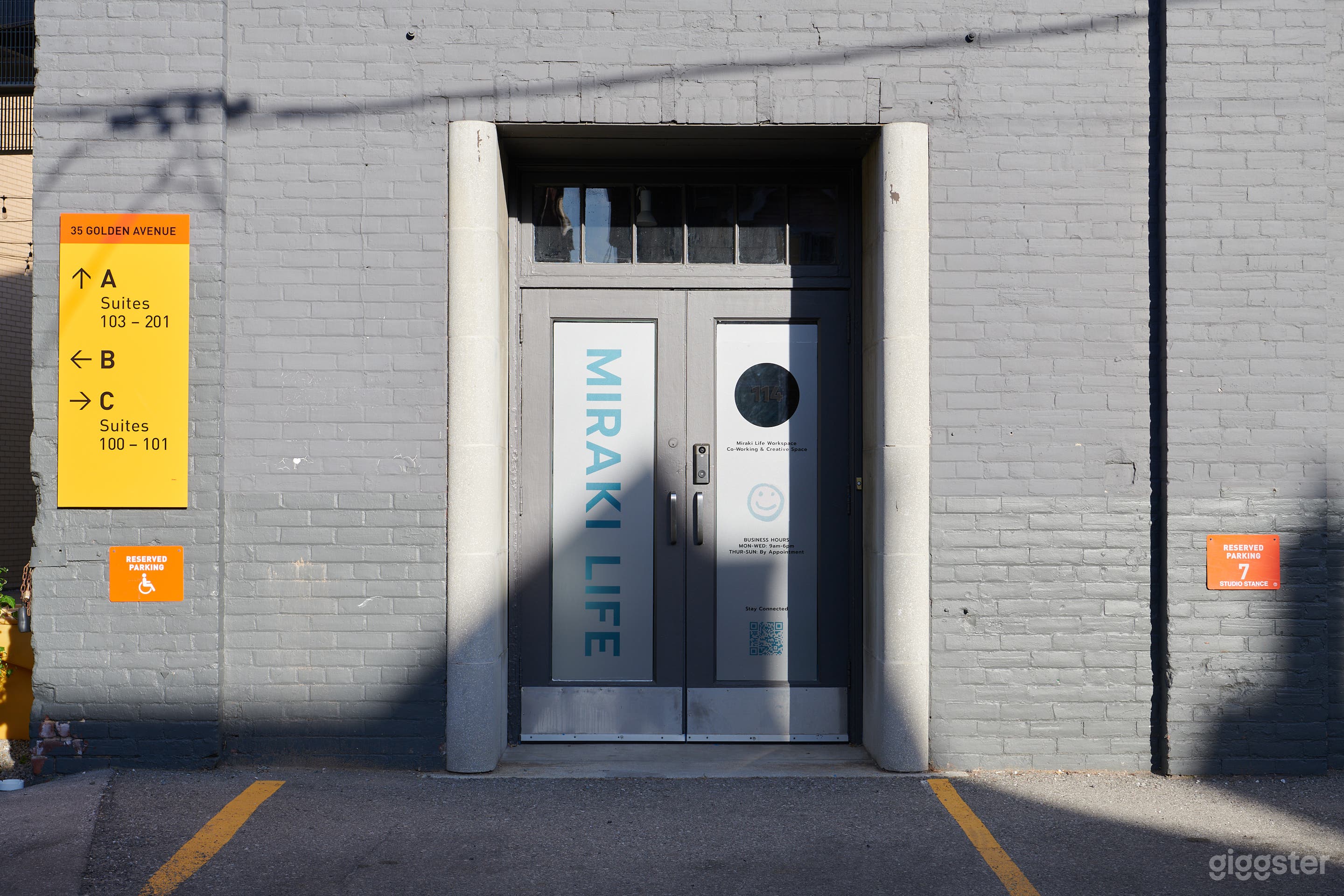 Street Access Space for easy equipment loading. 1 parking spot included