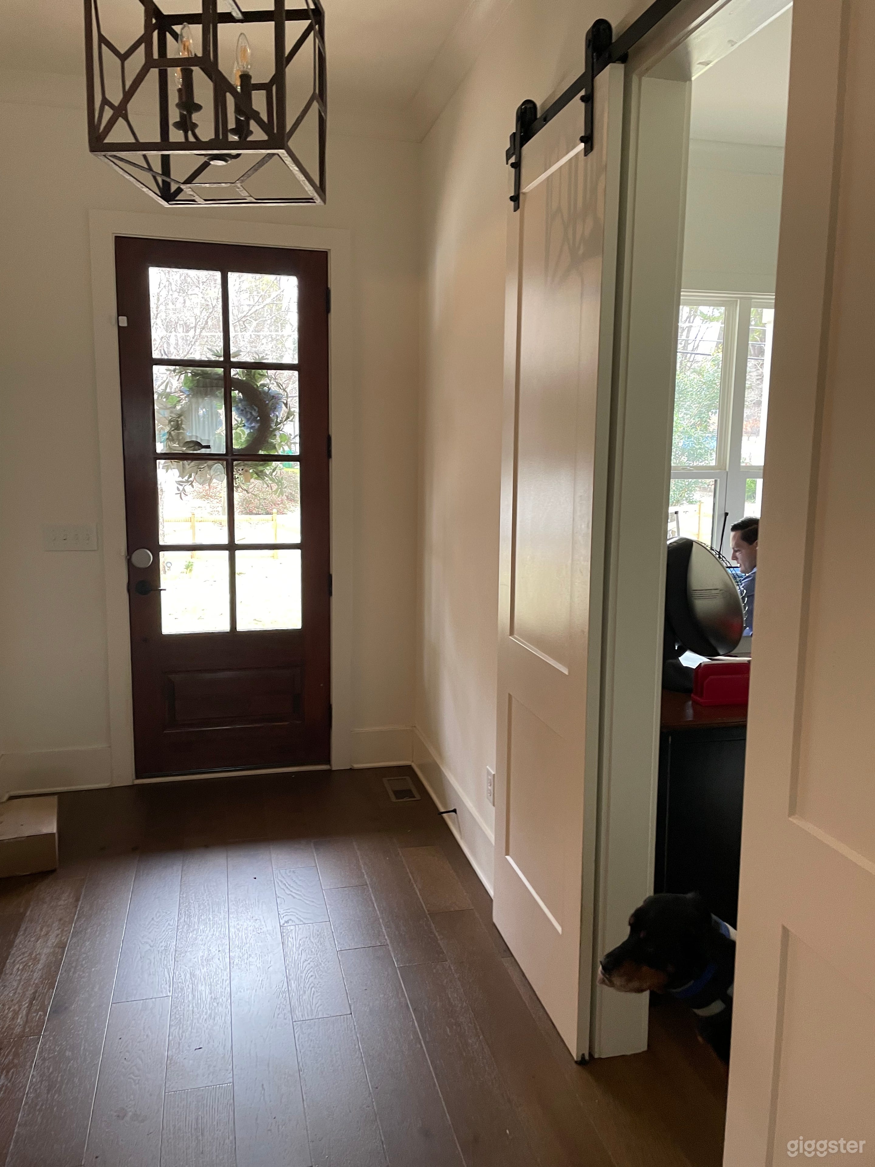 View of front door from interior