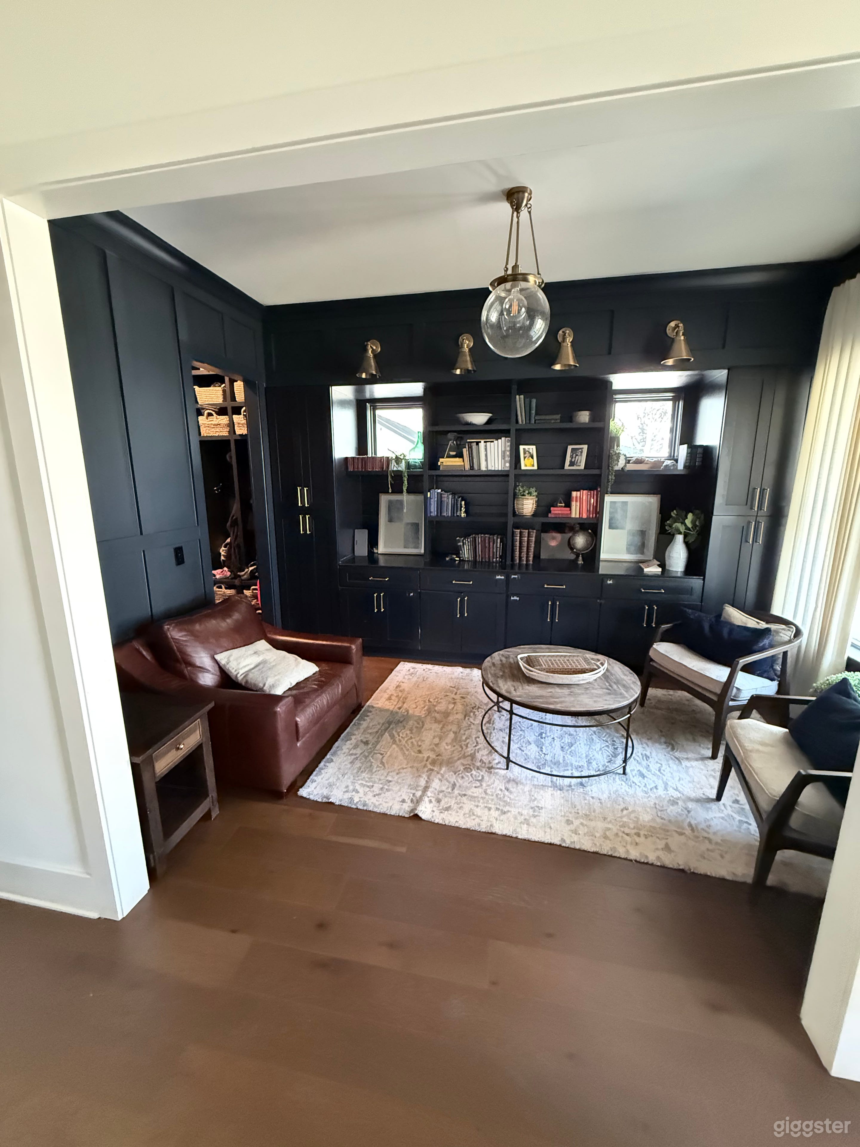 Main floor library (can also be arranged as office or dining room)