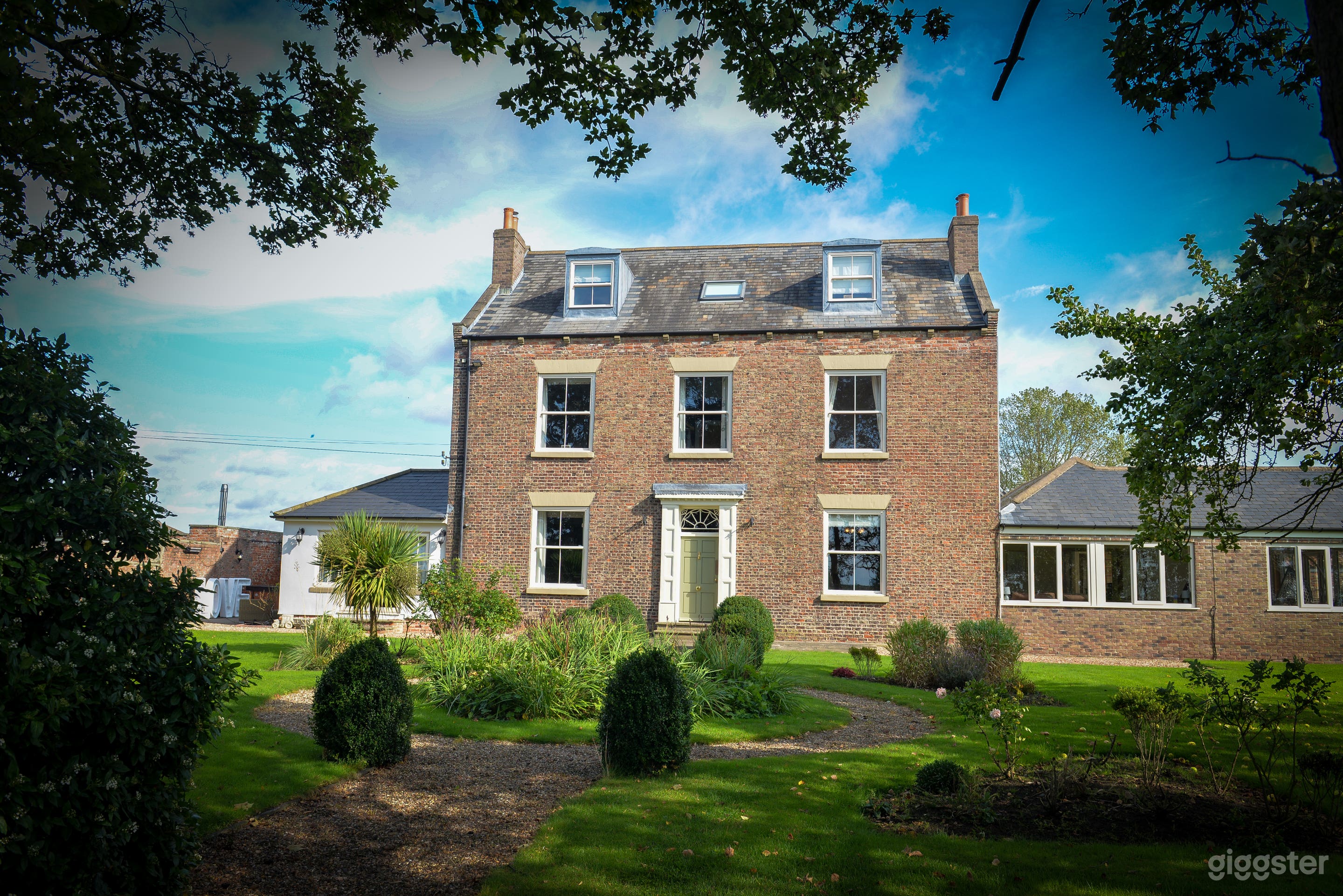 Large farmhouse with grounds