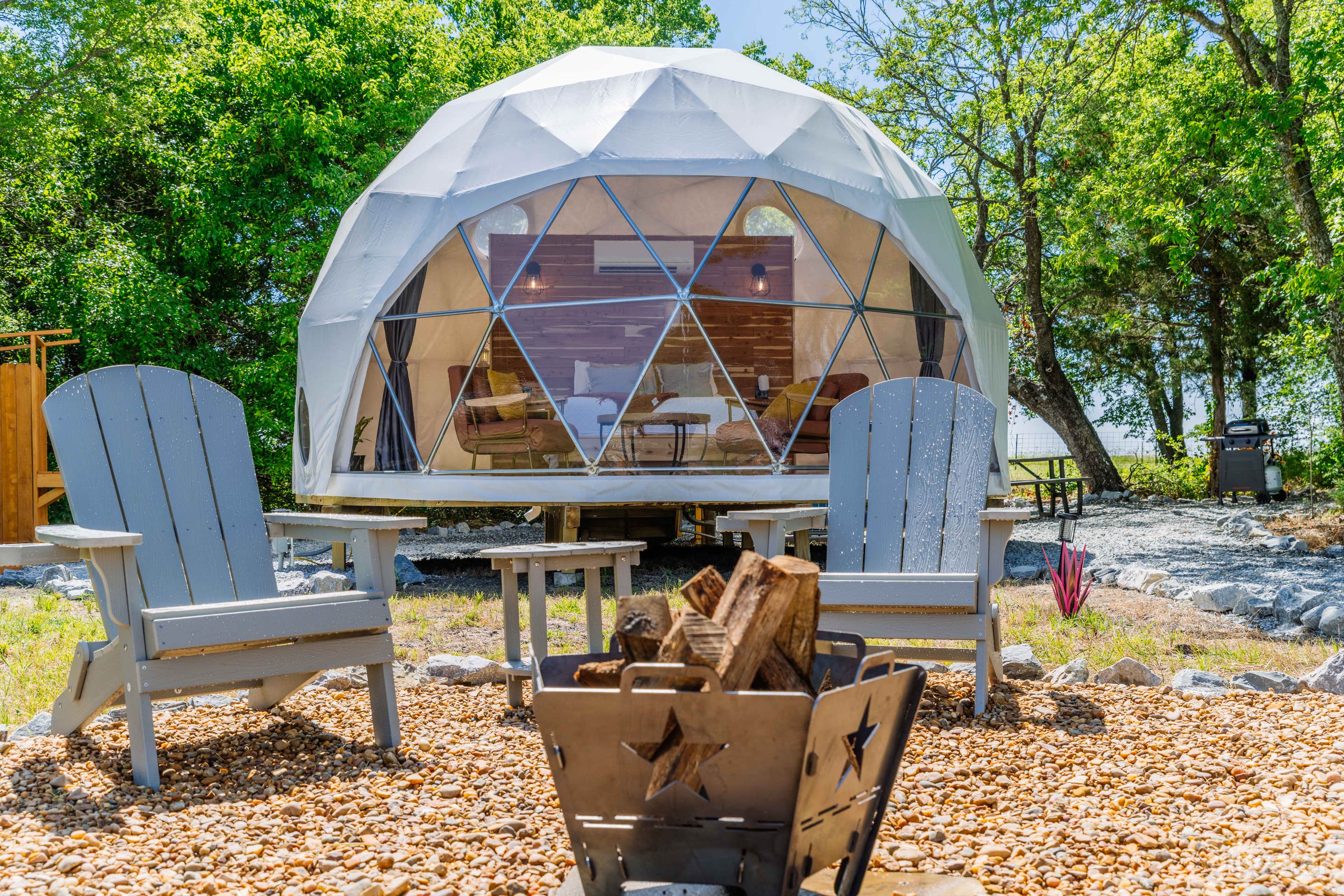 Pacific Red dome sleeps two adults and two children