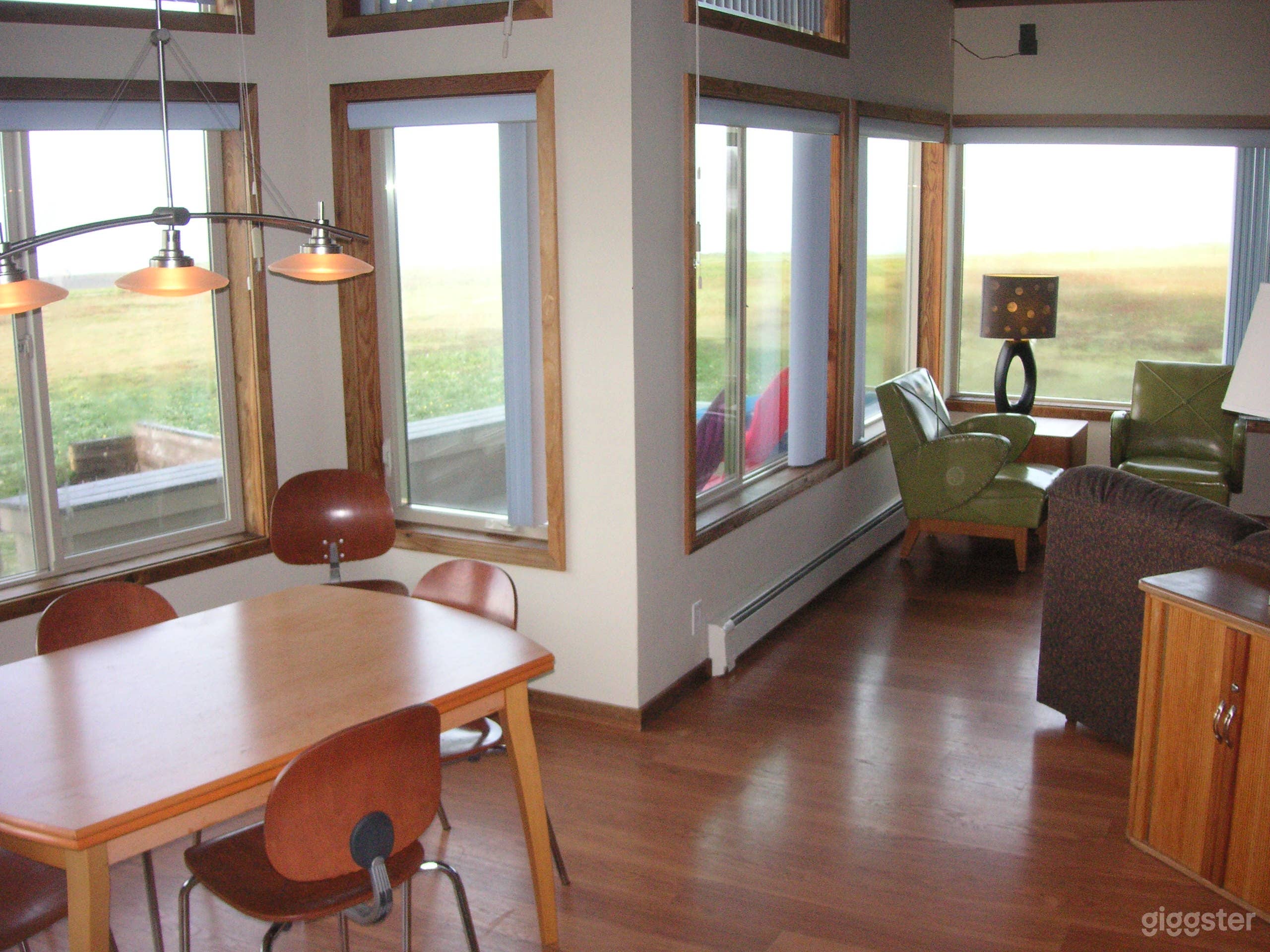 Living and Dining area with views and abundant natural light