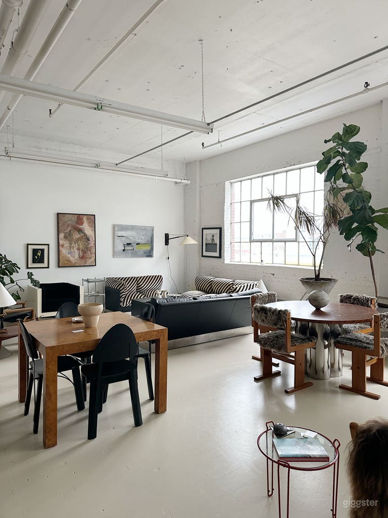  Estudio luminoso con muebles y objetos de diseño 