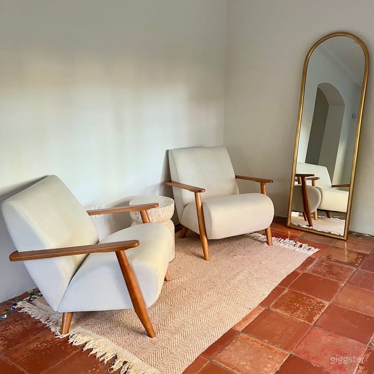  Spanish Style House w/ Midcentury Stylish Interior 