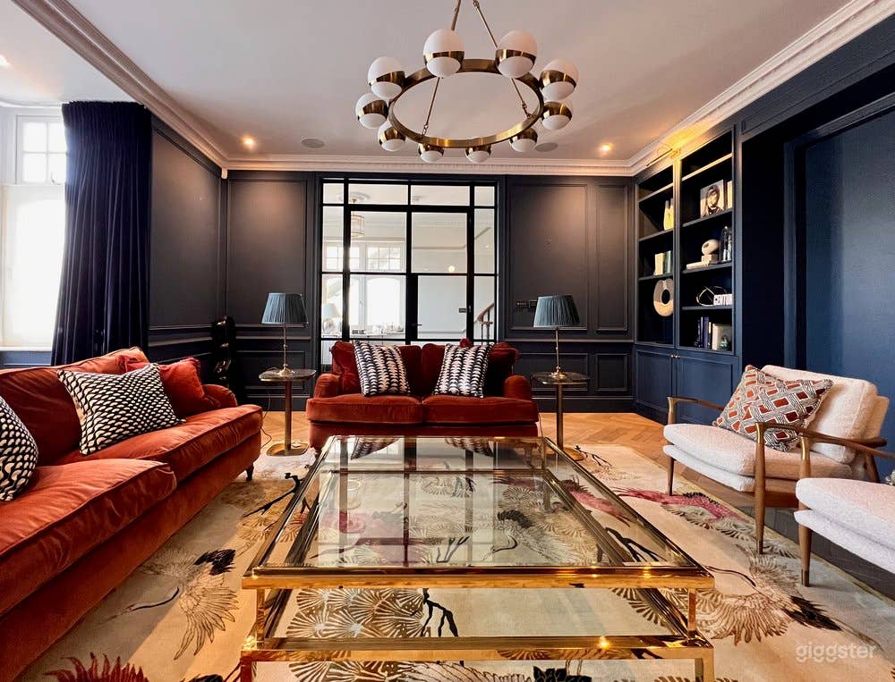 Drawing Room with backdrop of hallway