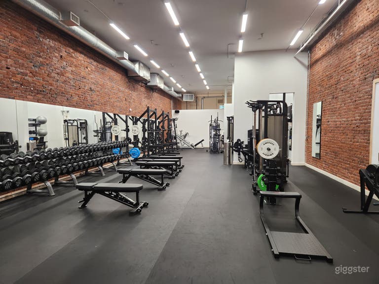  Industrial Fitness Studio with Exposed Brick & High Ceilings 